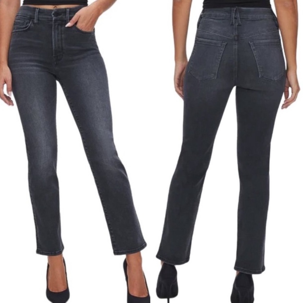 🎁🍁Like New Good America Gray Black Jean #GLSAF478BT Size 14-18